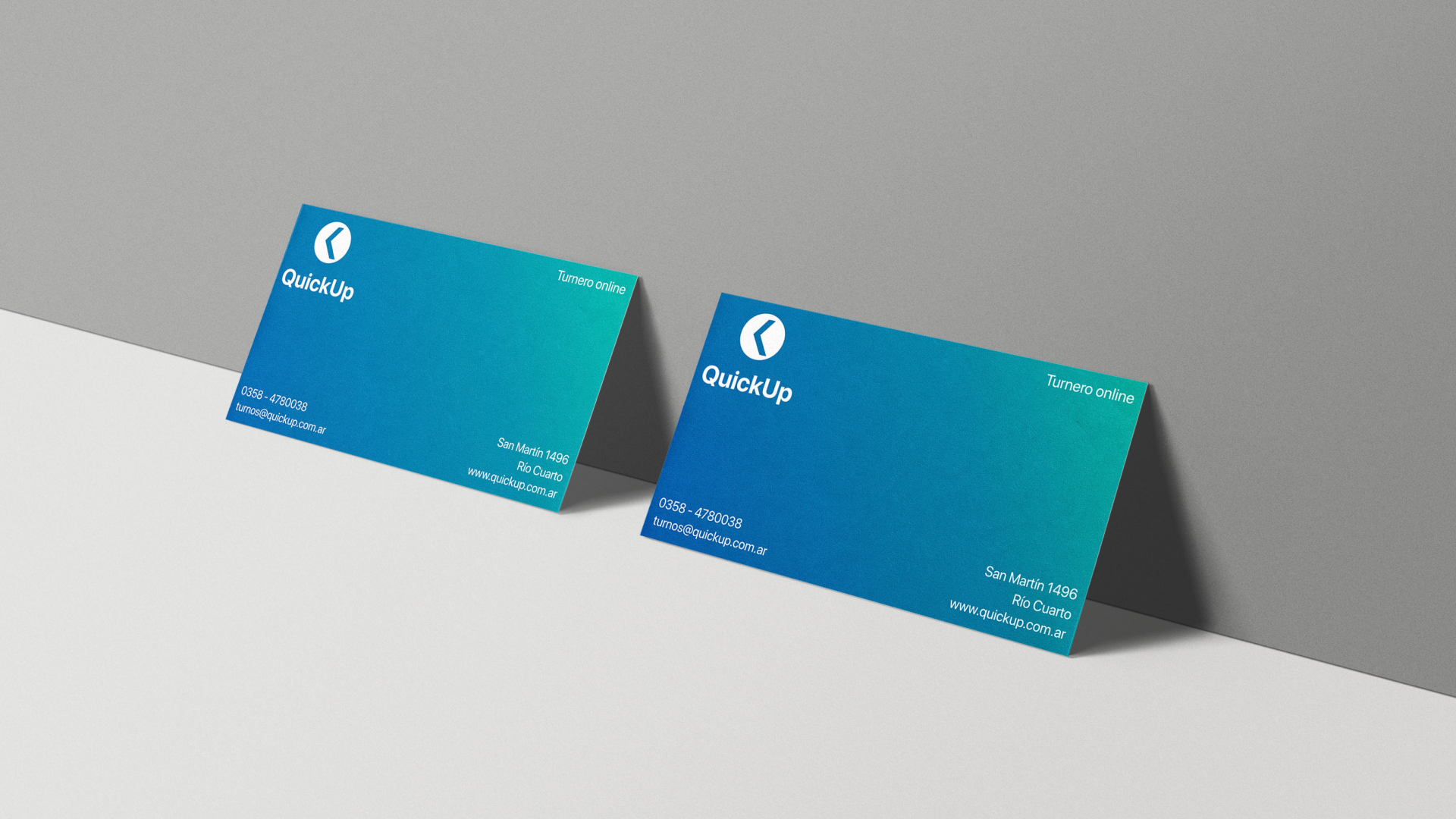 Branding QuickUp tarjetas personales